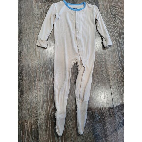 Kickee Pants Baby size 12-18 months Cream One-Piece Sleeper Pajamas Pjs #6 - Picture 1 of 4